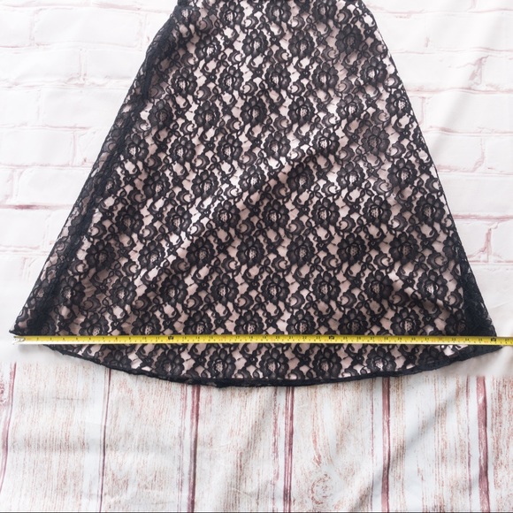 MORI LEE by Madeline Gardner Pink Black Lace Grad/Prom Dress Size Women's 11/12 - Picture 10 of 12